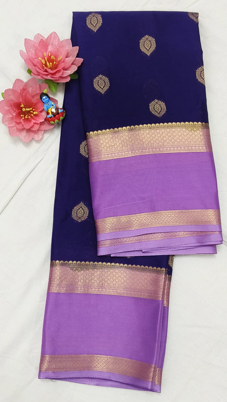 Mysore Crepe Semi Silk Saree