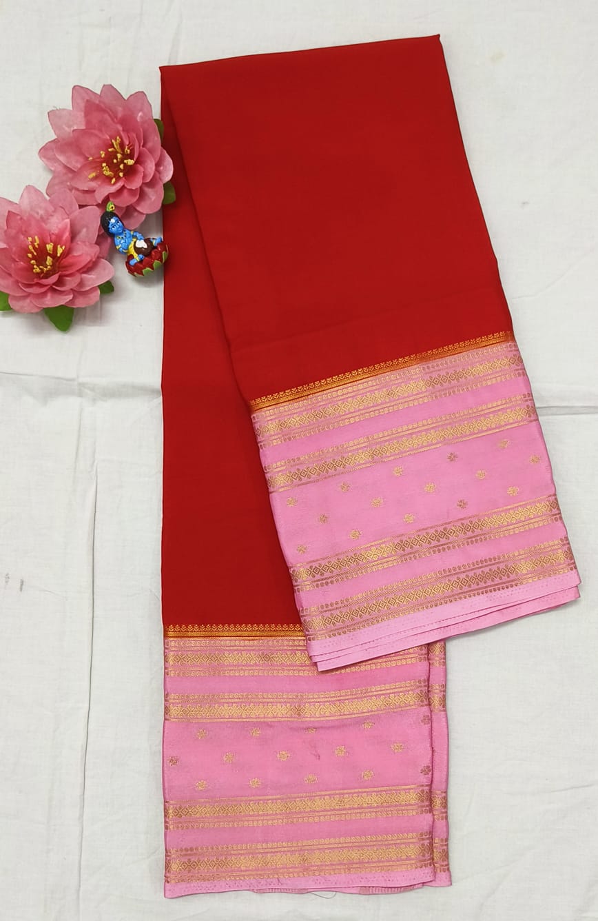 Mysore Crepe Semi Silk Saree