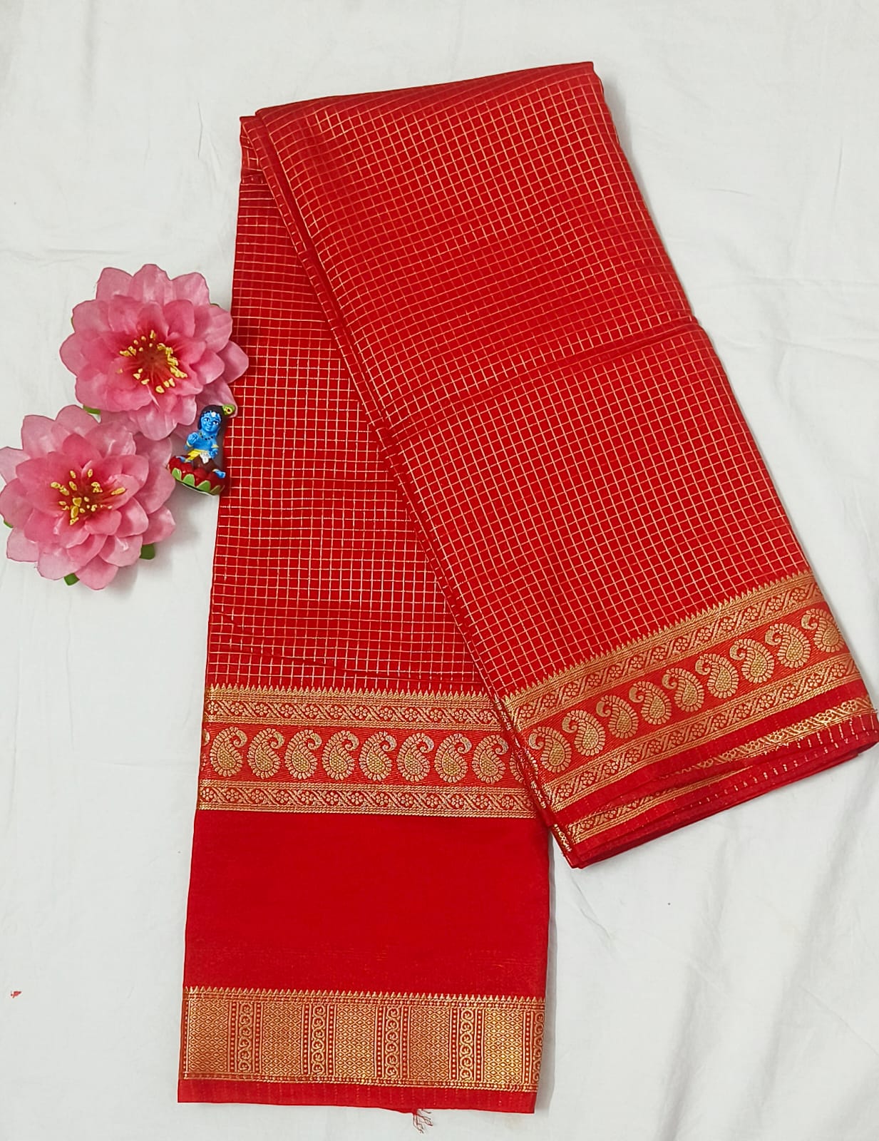 Mysore Crepe Semi Silk Saree