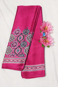 Satin Silk Ajrakh Printed Saree