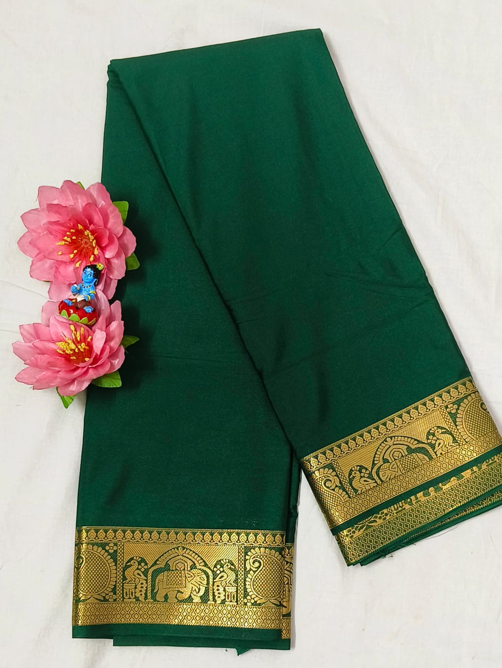 Mysore Crepe Semi Silk Saree