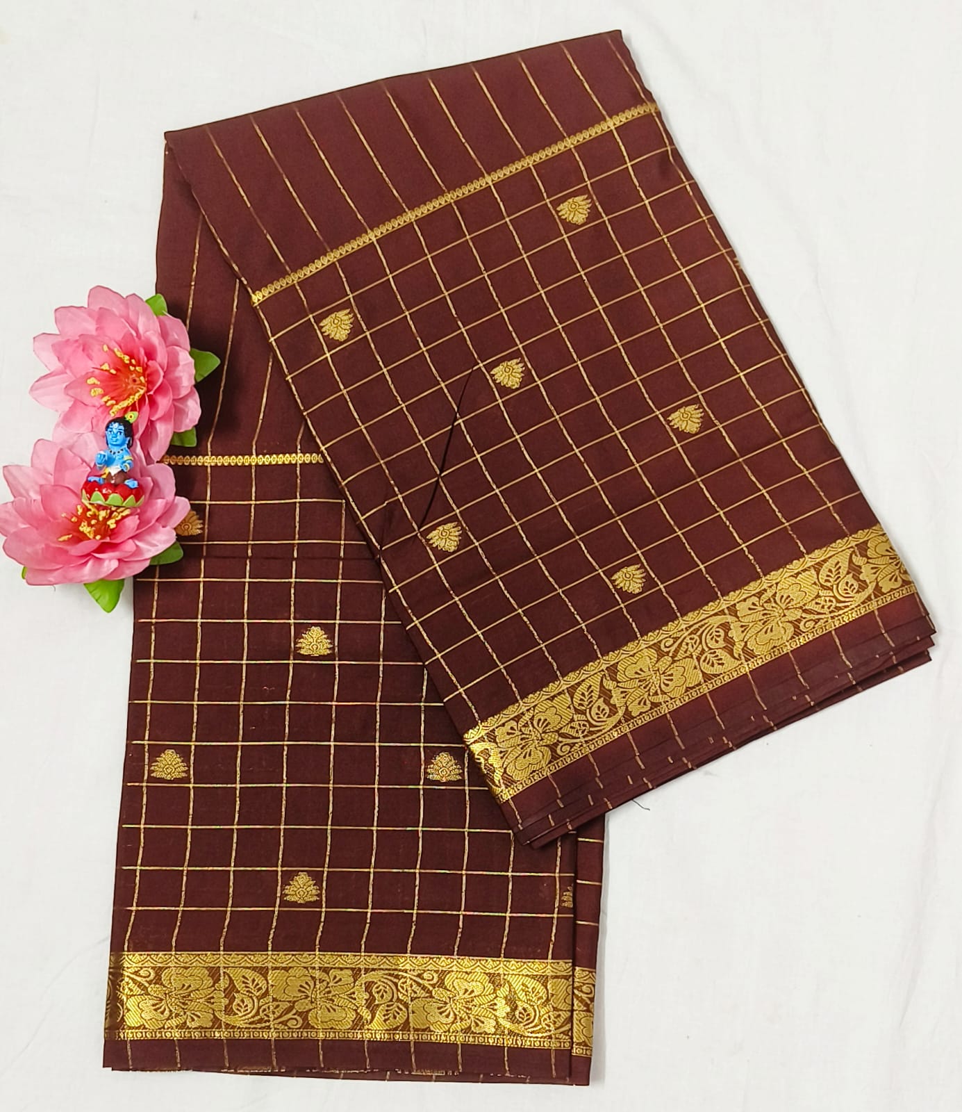 Mysore Crepe Semi Silk Saree