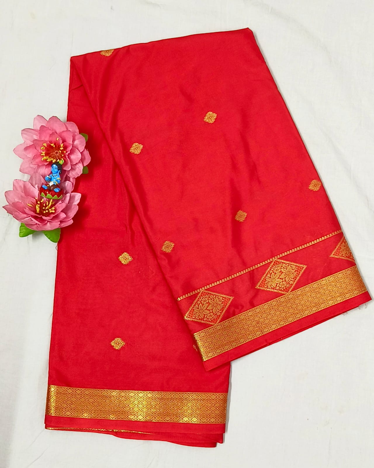 Mysore Crepe Semi Silk Saree