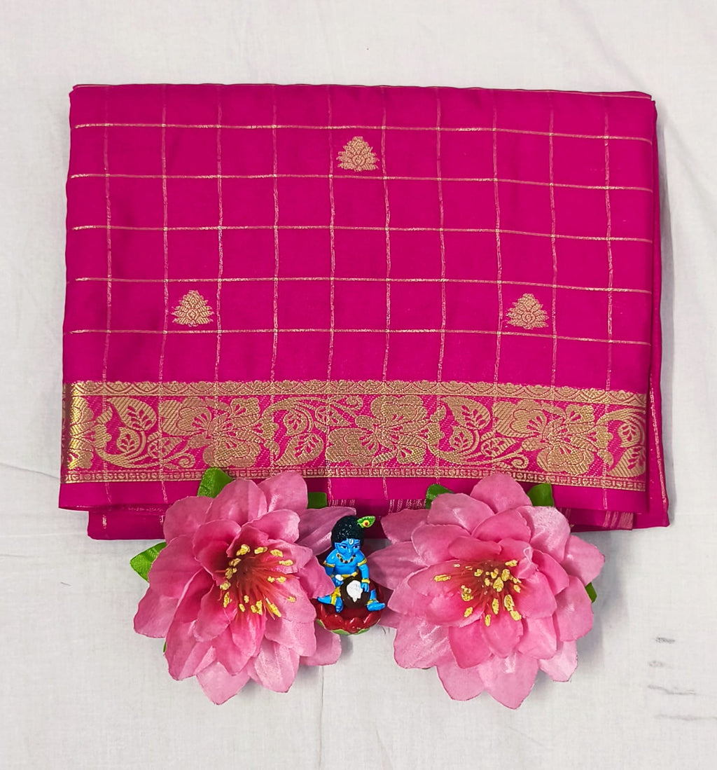 Mysore Crepe Semi Silk saree