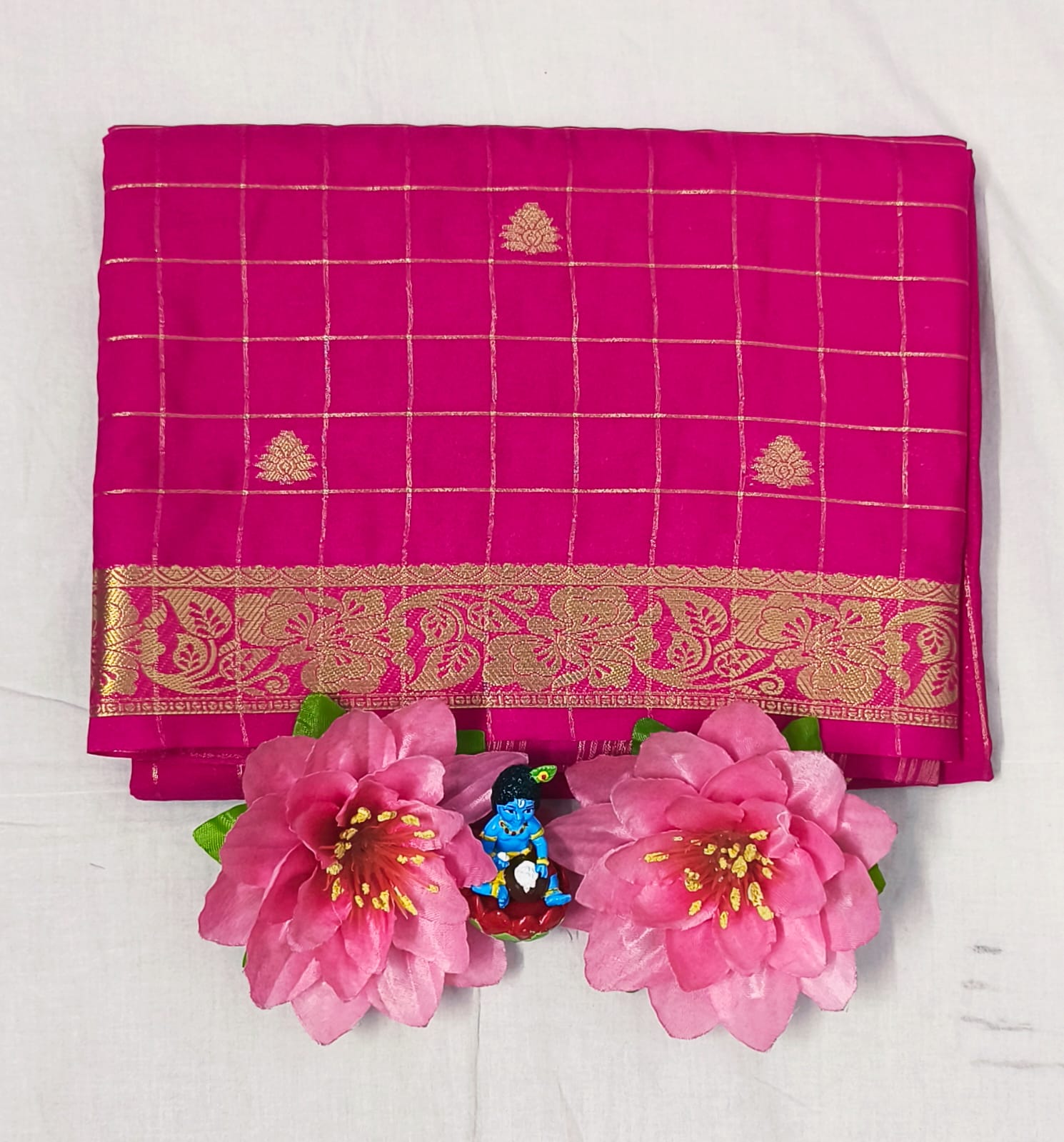 Mysore Crepe Semi Silk saree