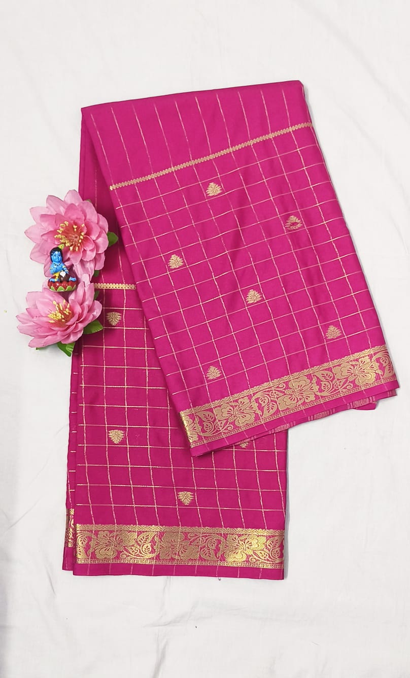 Mysore Crepe Semi Silk saree