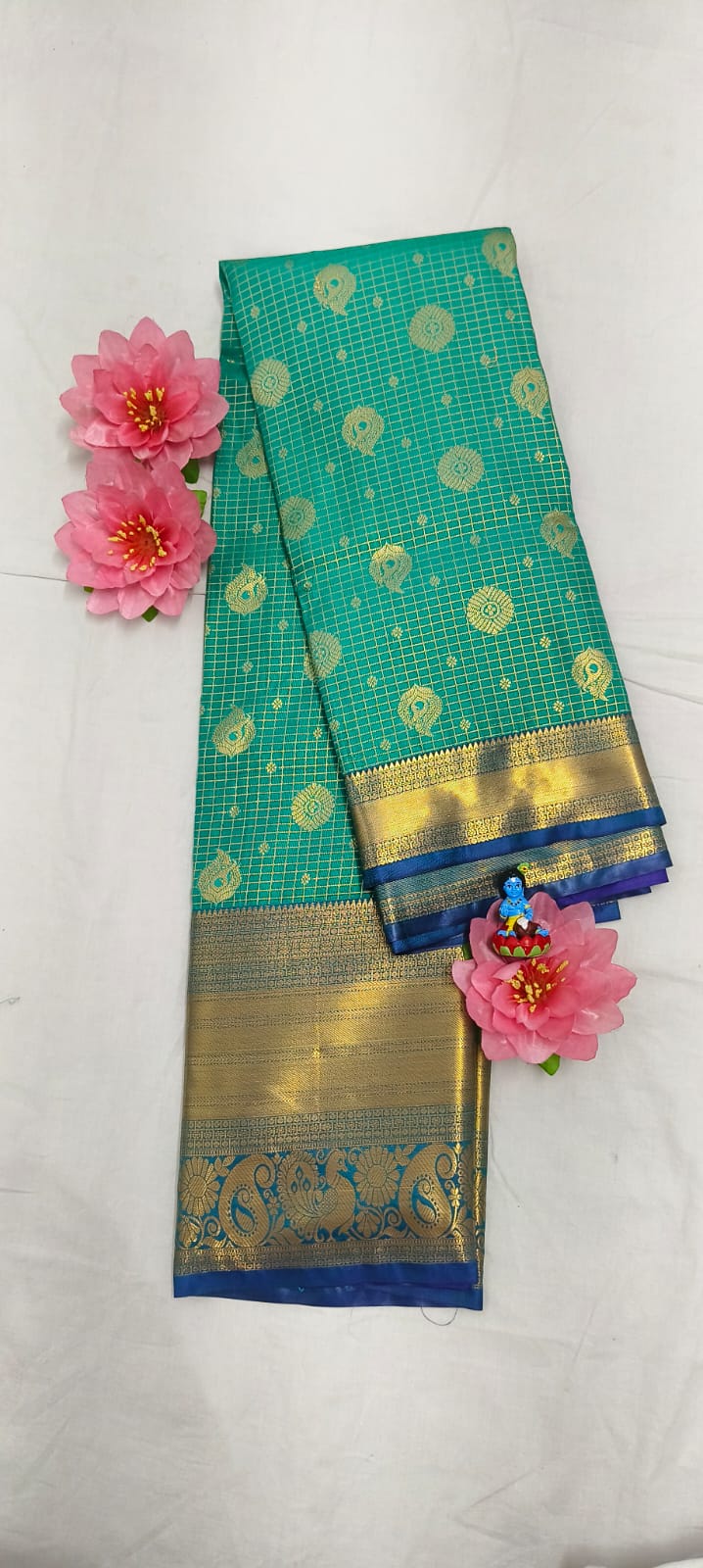 Kanchipuram Style Semi-Silk Saree