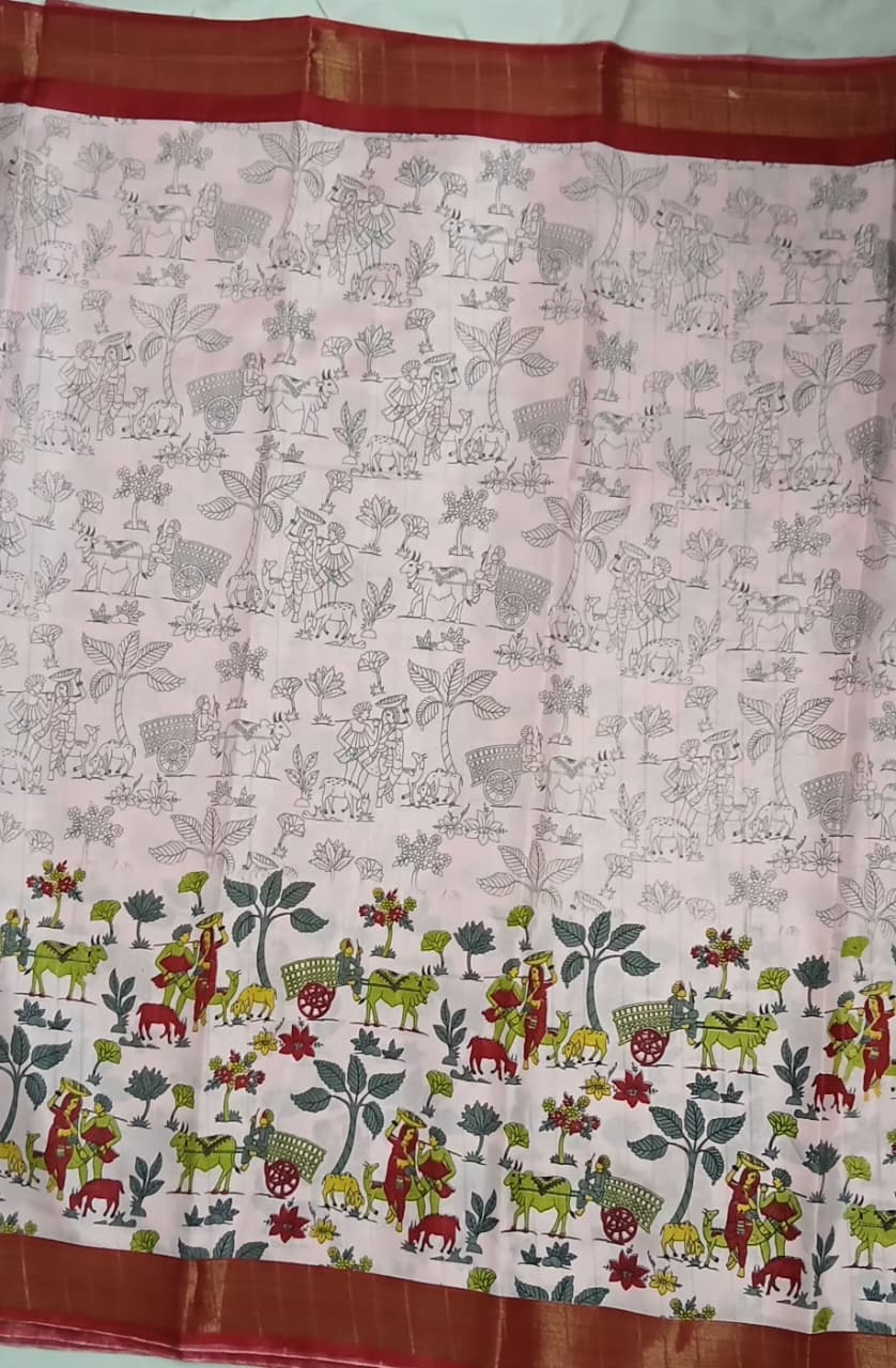 Nature Printed Cotton Office Look Saree