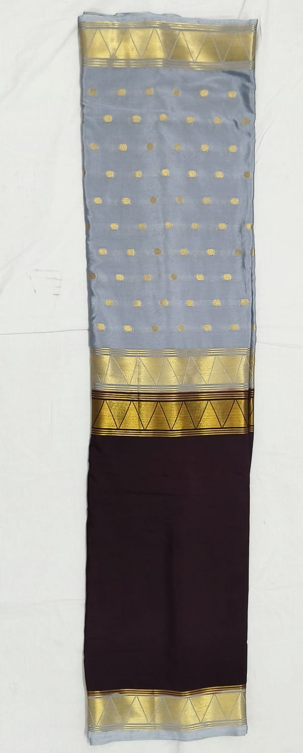 Mysore Half & Half Crepe Silk Saree