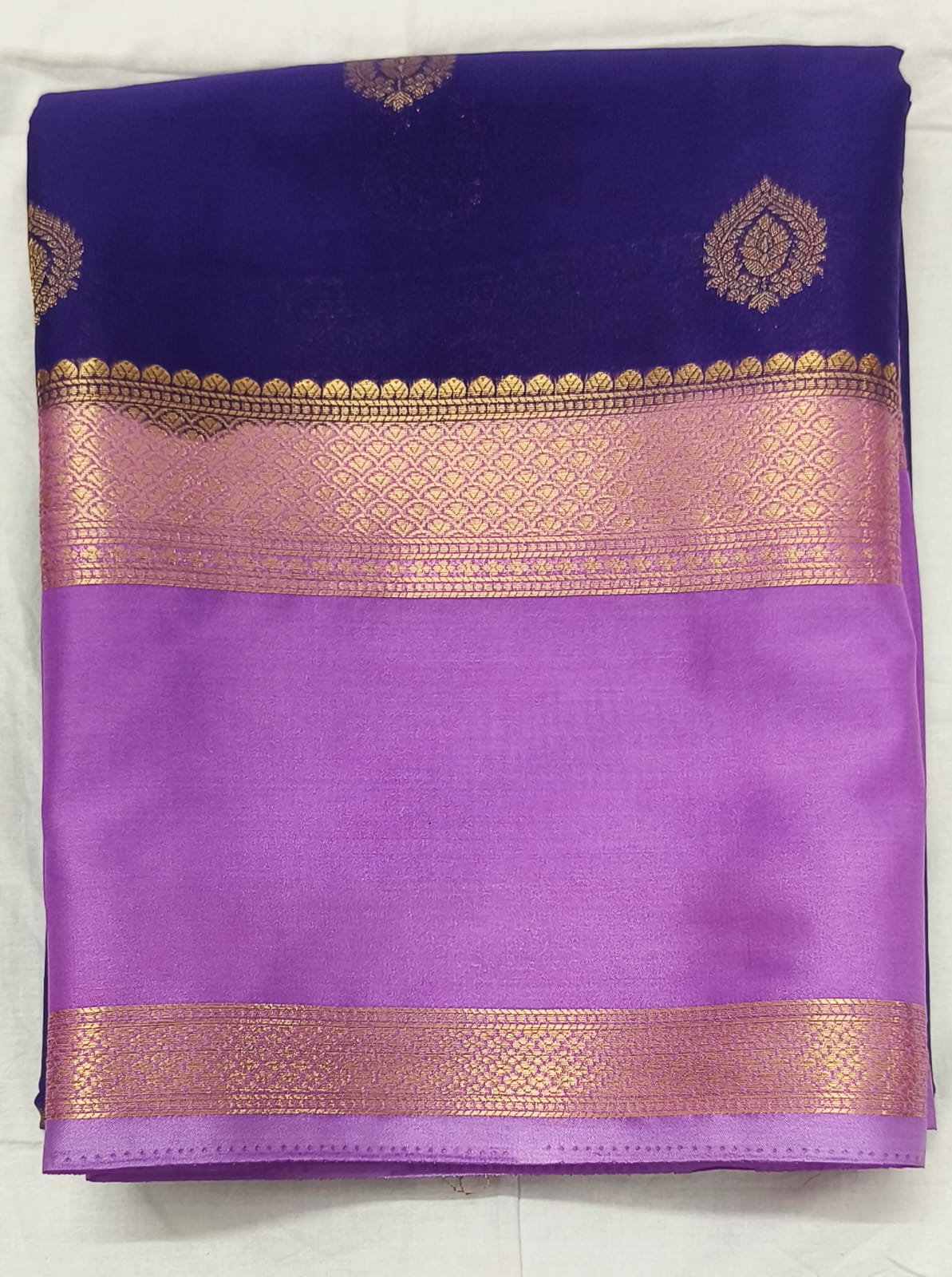 Mysore Crepe Semi Silk Saree
