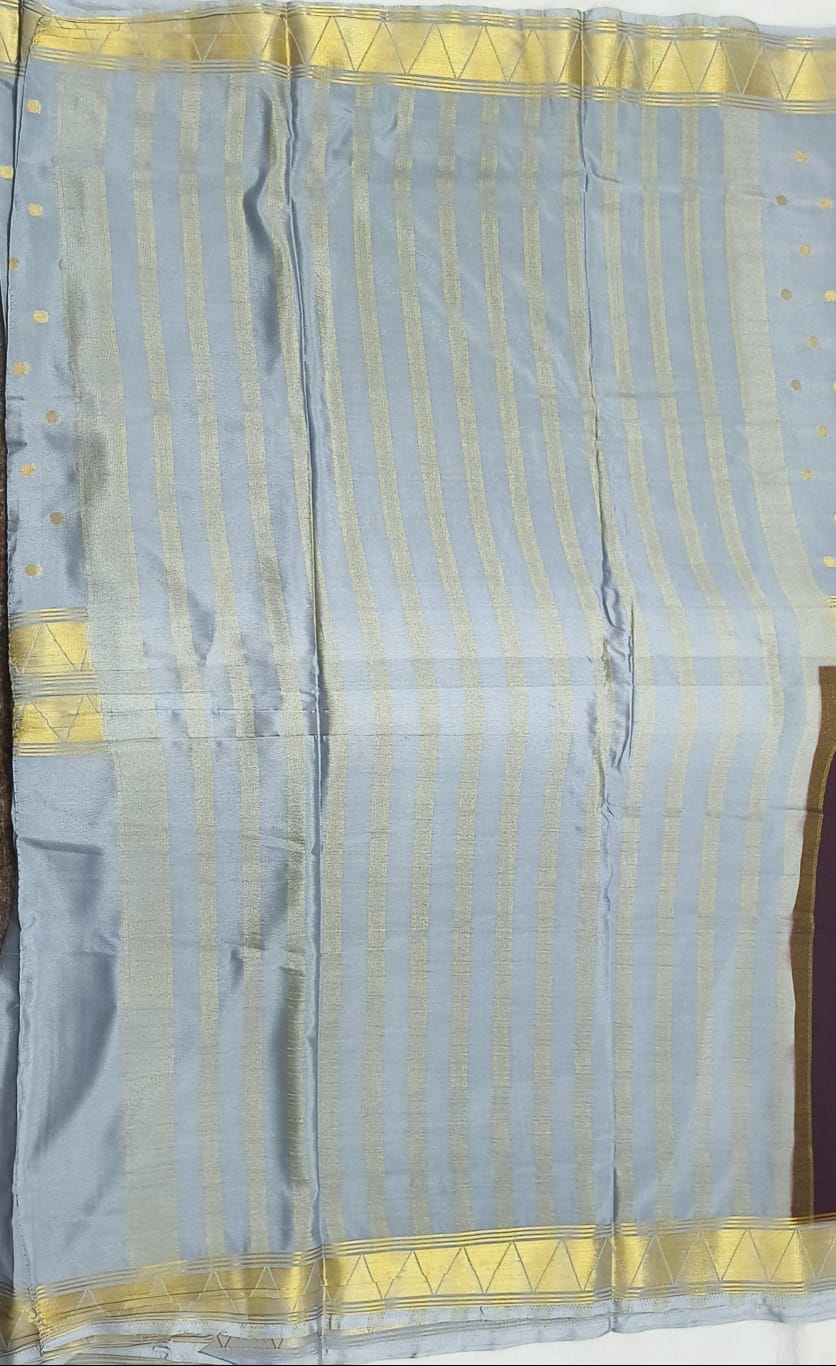 Mysore Half & Half Crepe Silk Saree