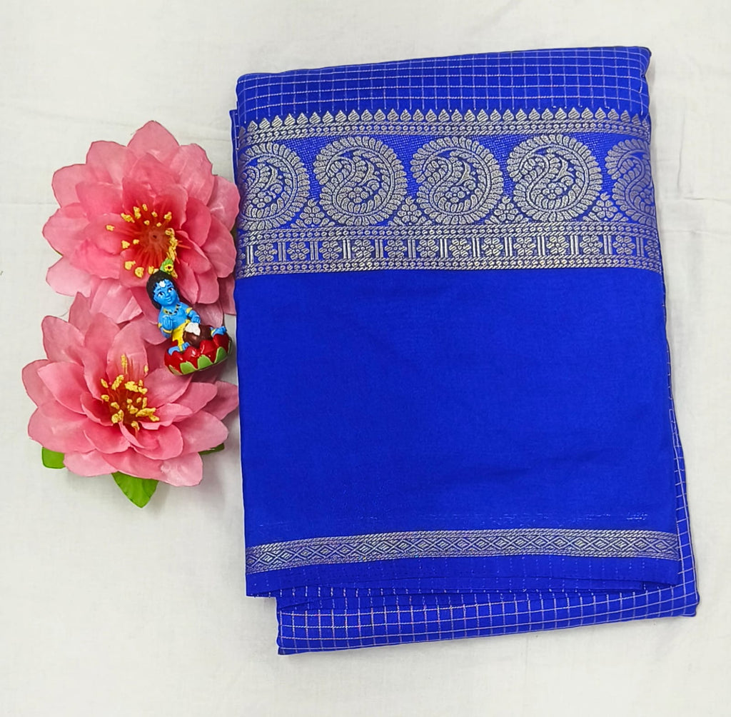 Mysore Crepe Semi Silk Saree