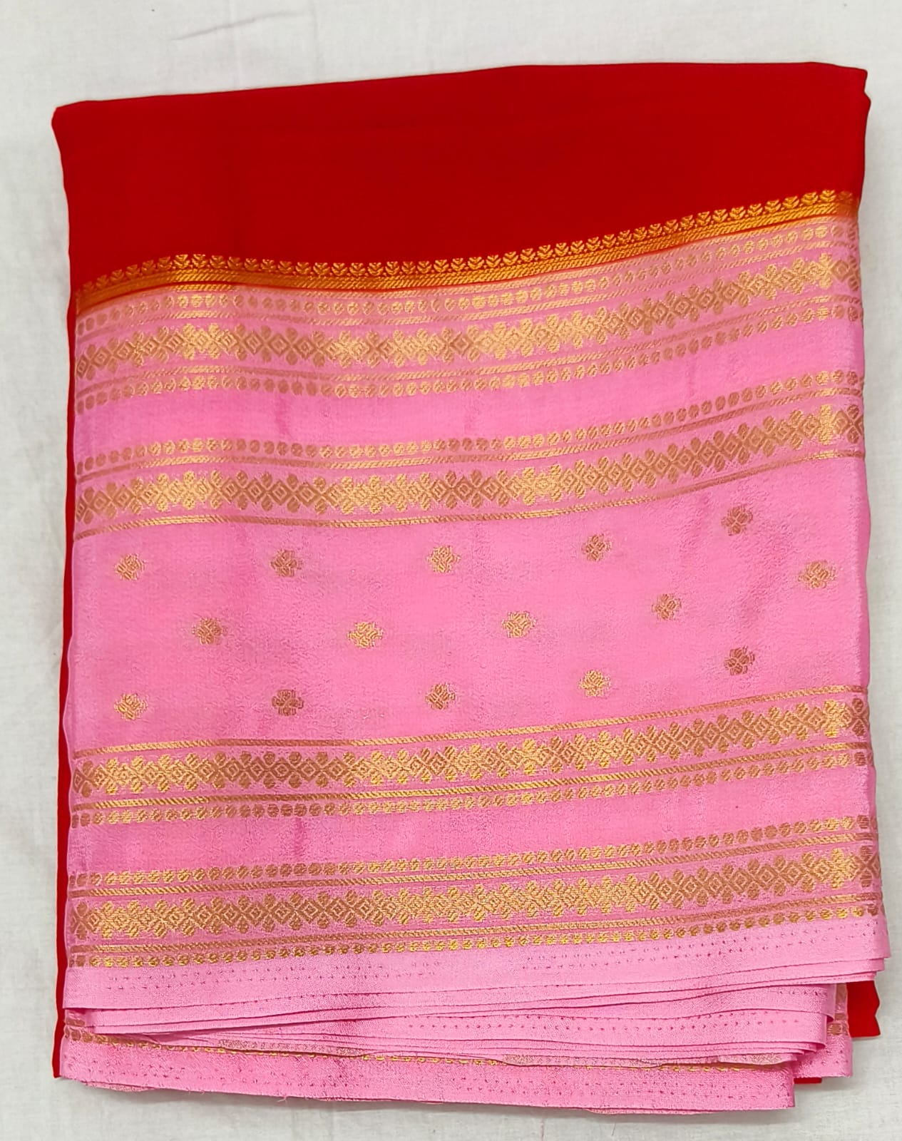 Mysore Crepe Semi Silk Saree