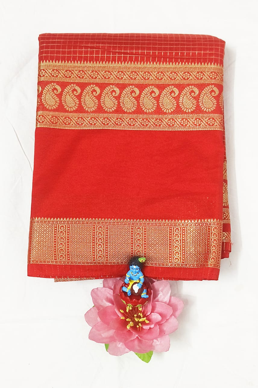 Mysore Crepe Semi Silk Saree