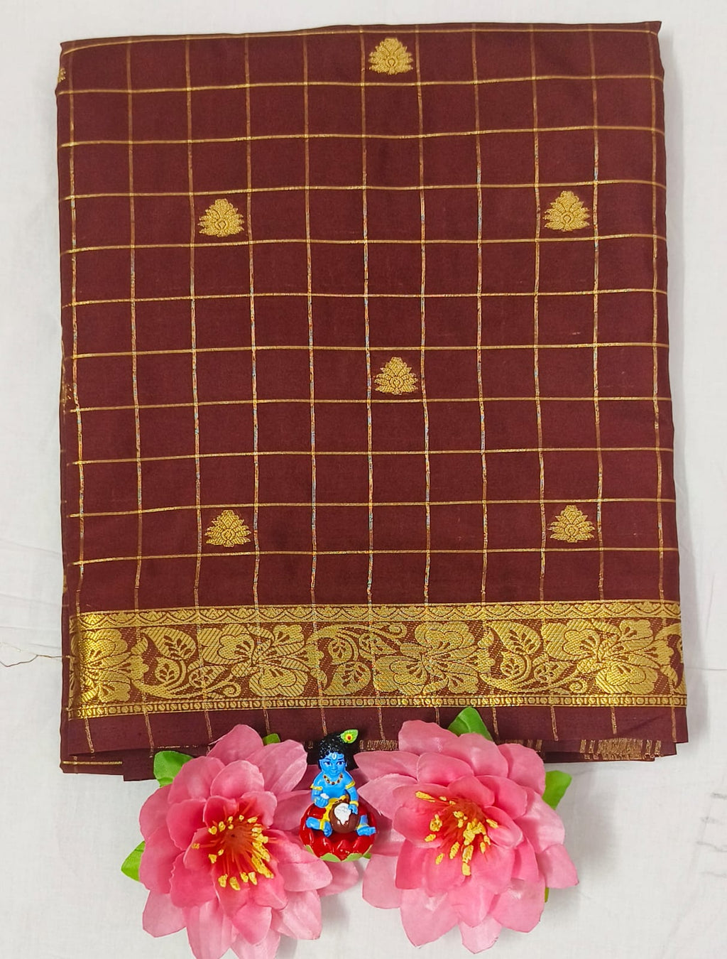 Mysore Crepe Semi Silk Saree