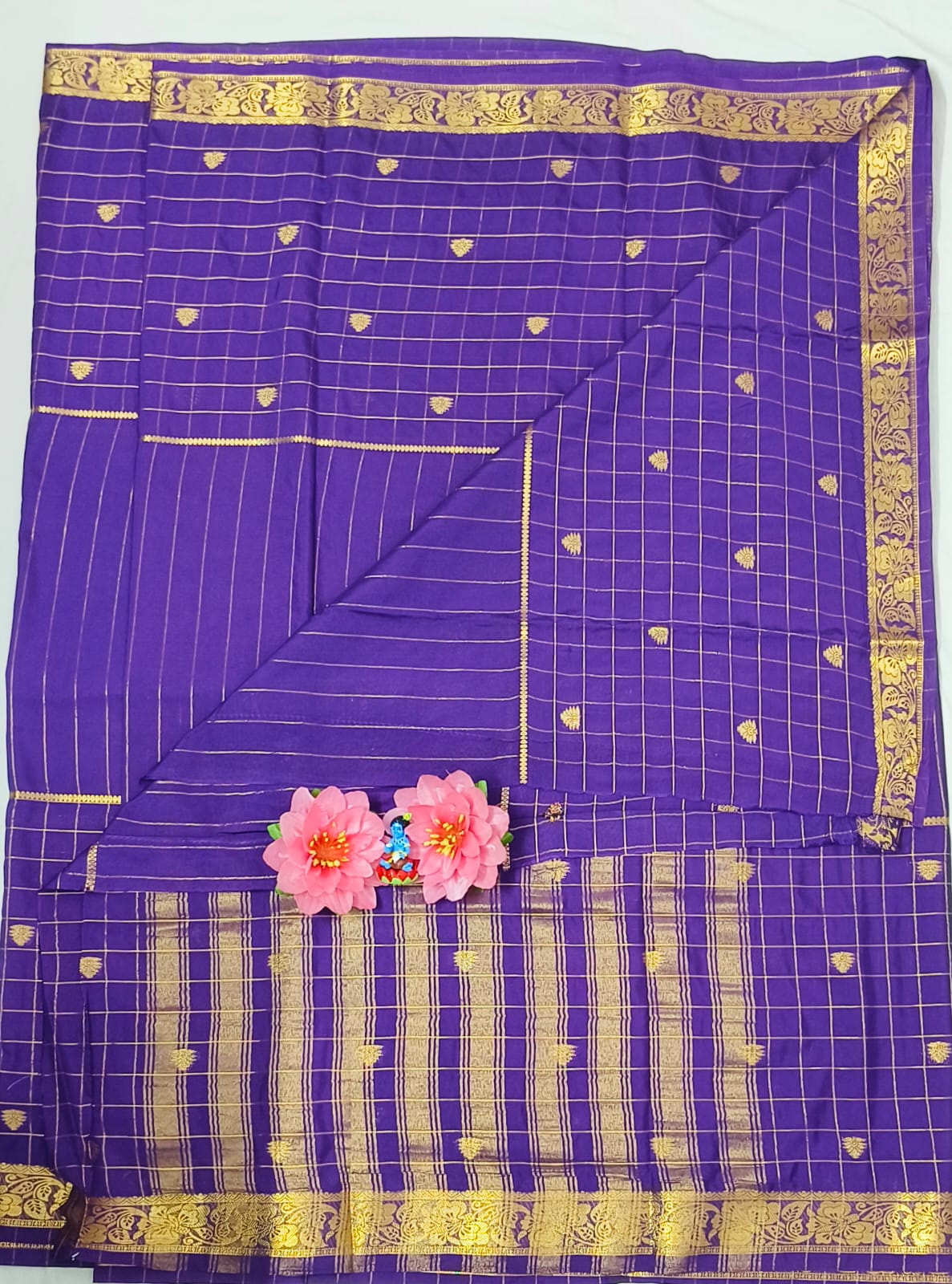 Mysore Crepe Semi Silk Saree