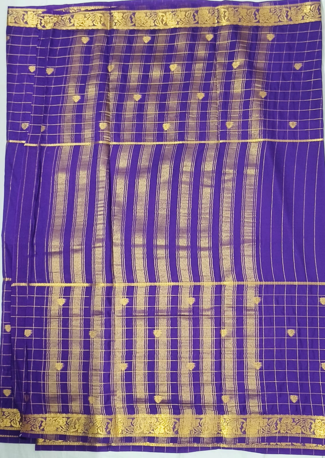 Mysore Crepe Semi Silk Saree