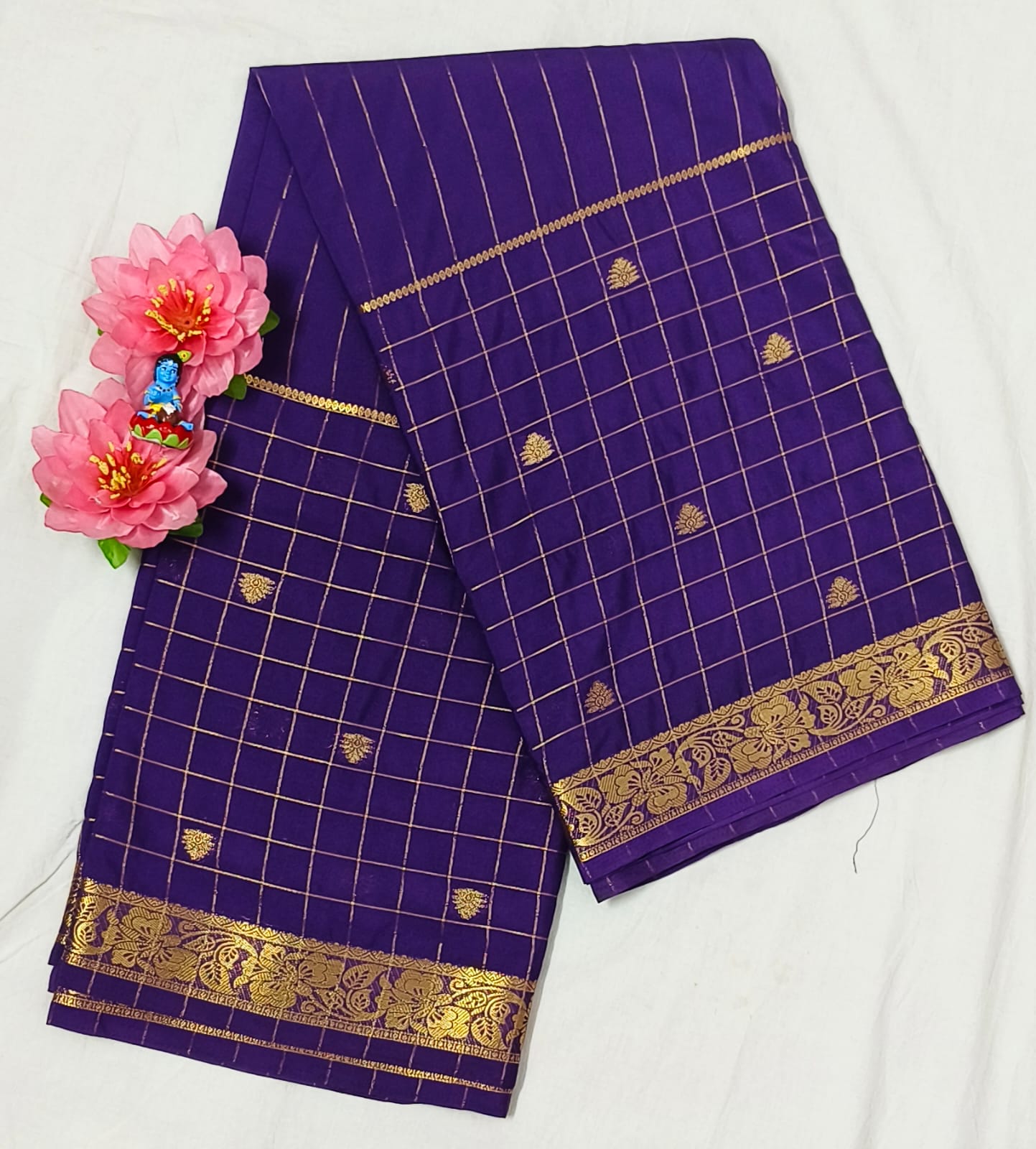Mysore Crepe Semi Silk Saree
