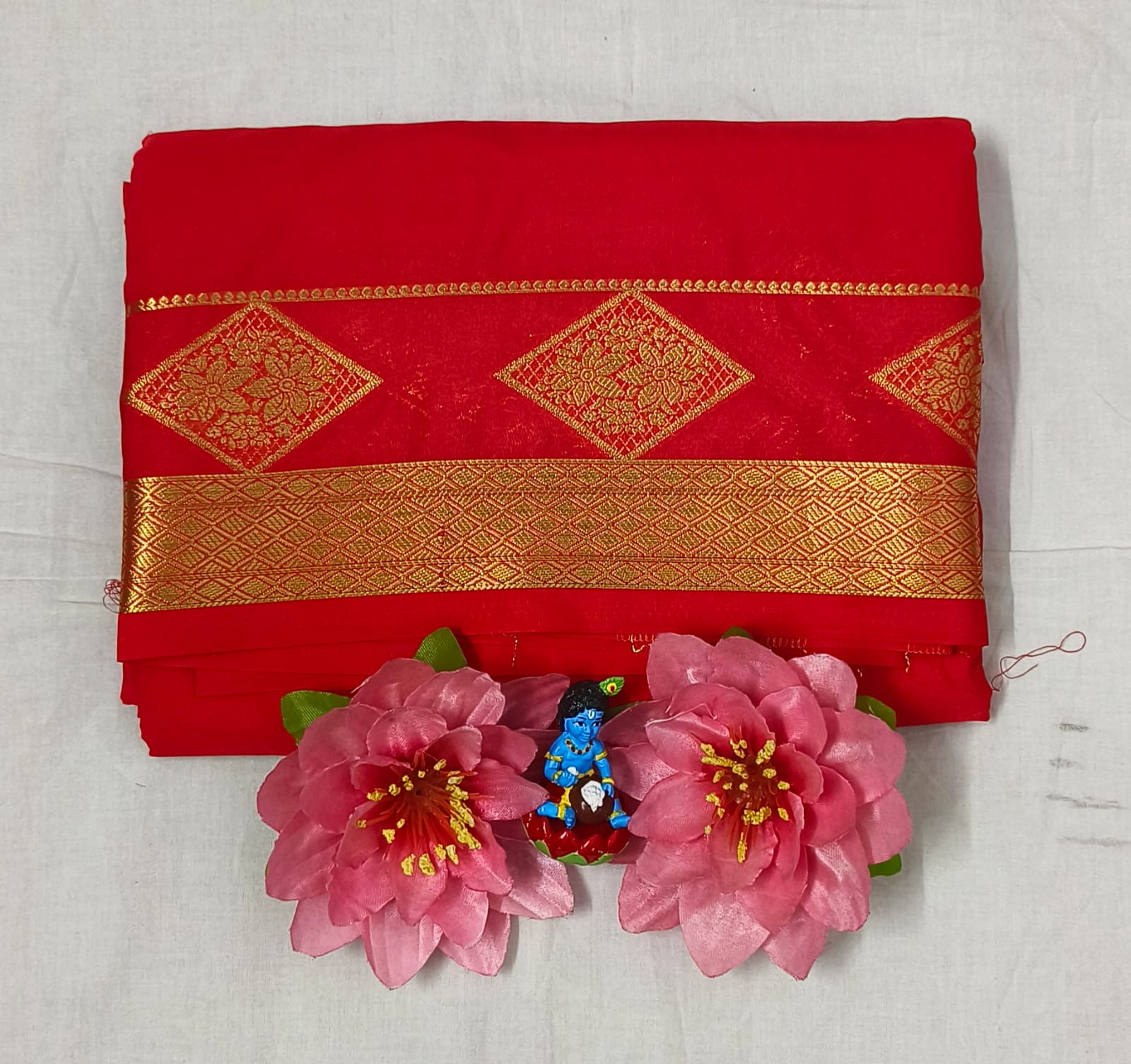 Mysore Crepe Semi Silk Saree
